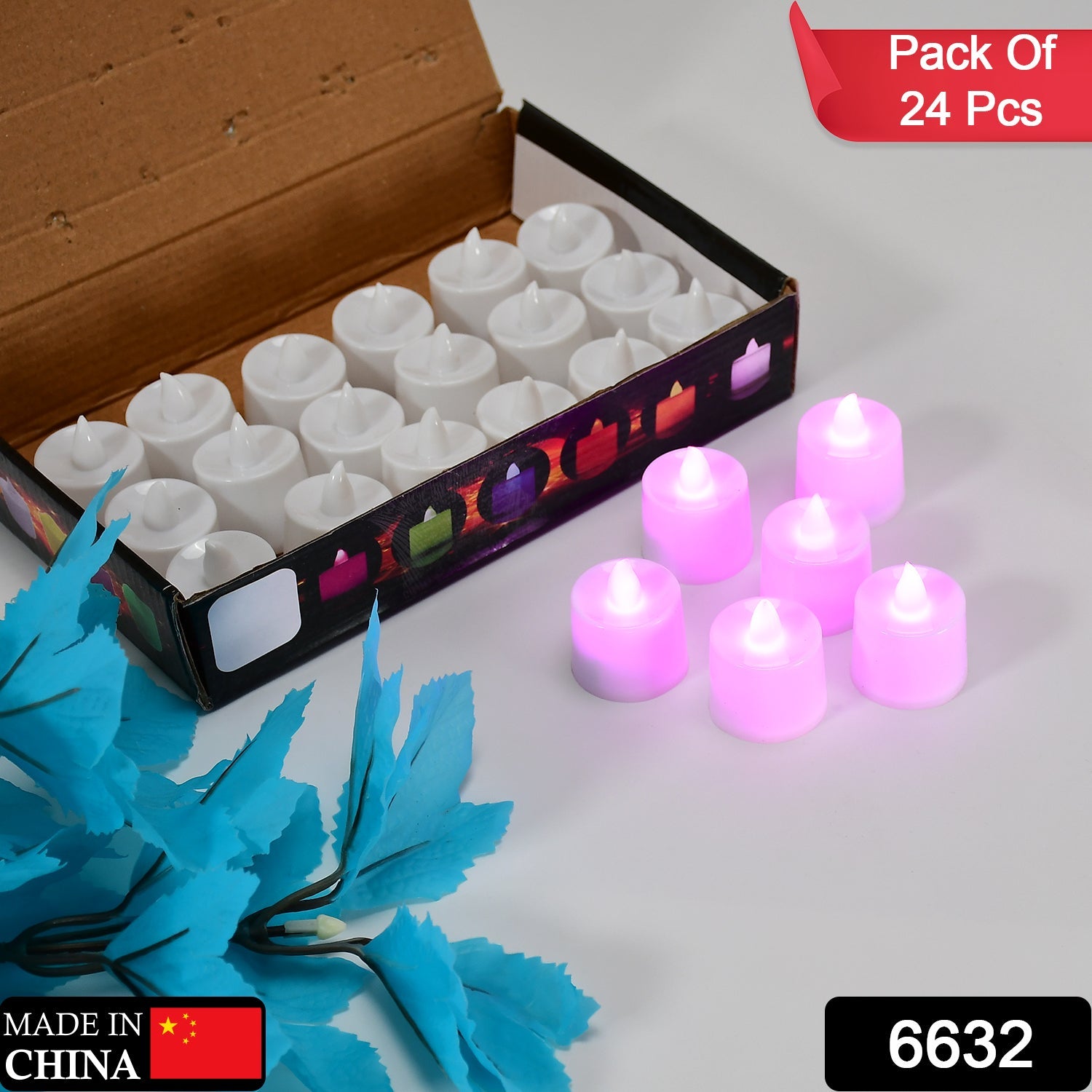 6632 Pink Flameless LED Tealights, Smokeless Plastic Decorative Candles - Led Tea Light Candle For Home Decoration (Pack Of 24) DeoDap 6632 Pink Flameless LED Tealights, Smokeless Plastic Decorative Candles - Led Tea Light Candle For Home Decoration (Pack Of 24) DeoDap